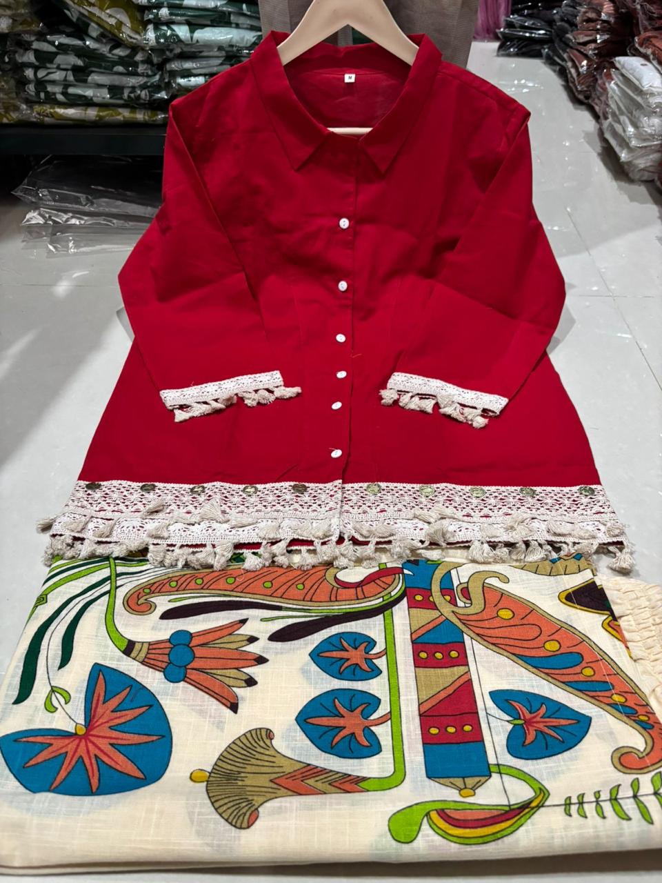 Power Pause Cotton Co-ord Set – Kurti & Palazzo For womat