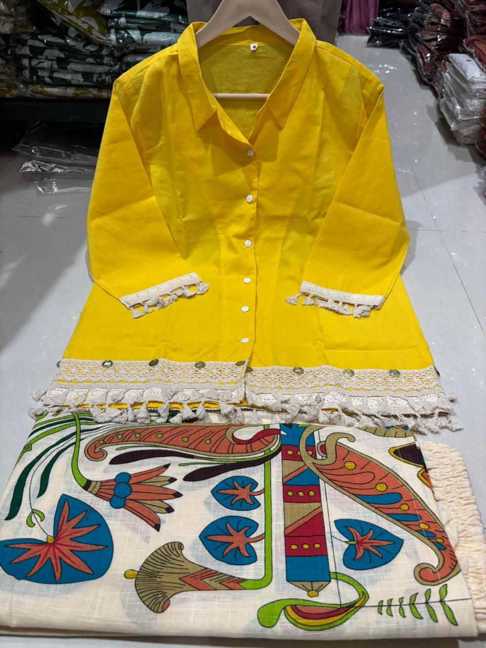 Power Pause Cotton Co-ord Set – Kurti & Palazzo For womat