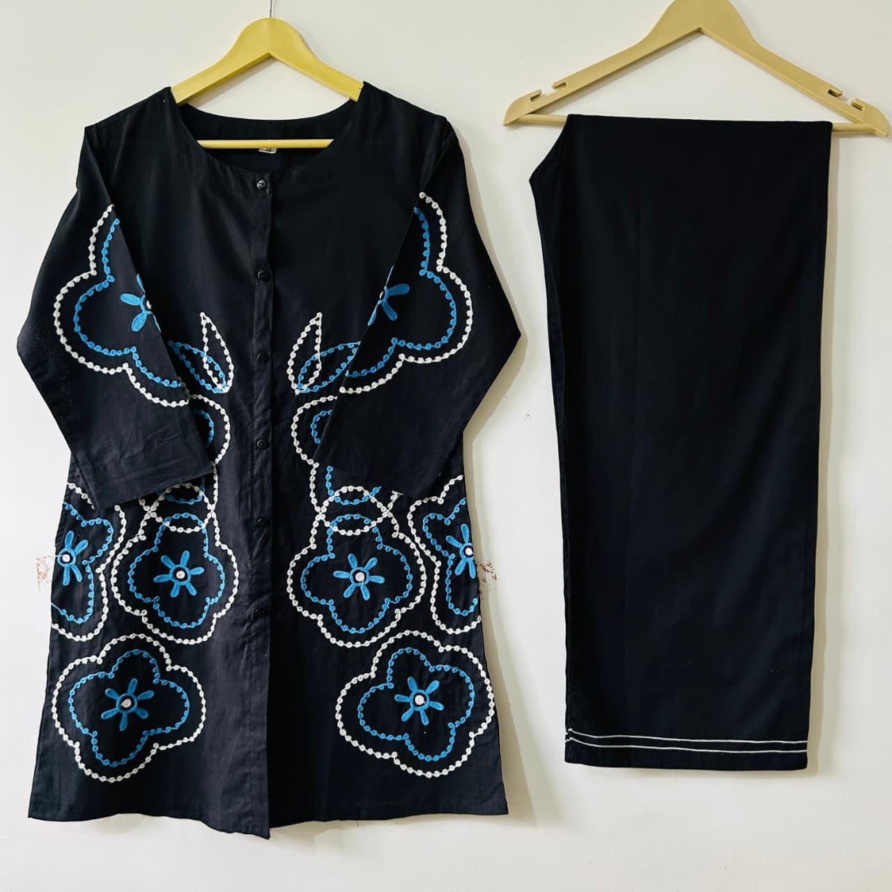 Whimsical Summer Cotton Kurti–Palazzo Co-ord Set FOR WOMAN