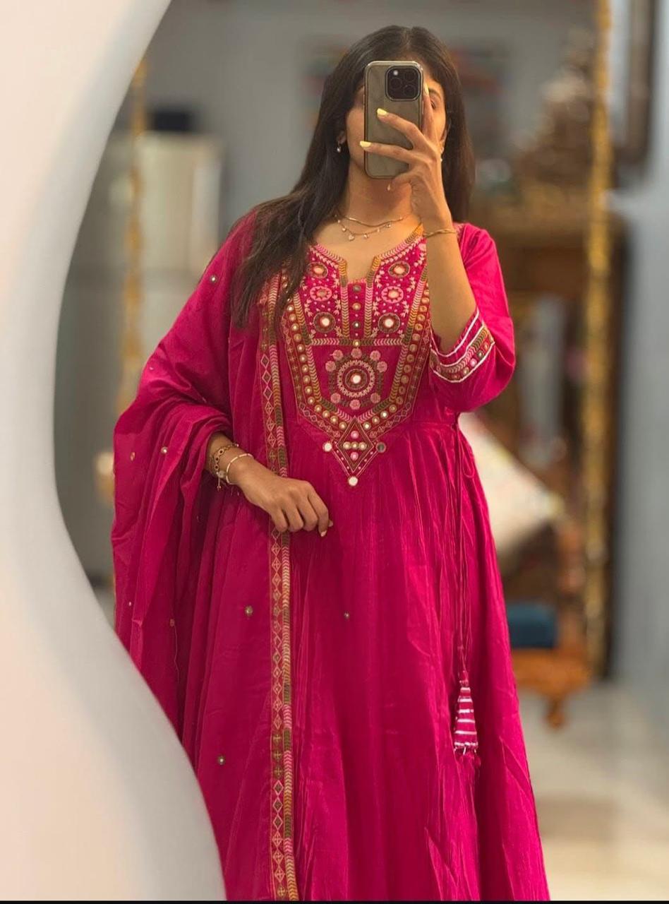 Classic Charm Heavy Embroidered Anarkali Suit Set