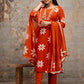 Women's Cotton 3 Piece Set – Embroidered Kurta, Pants & Dupatta