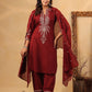 Women’s Ethnic Wear Farsi Salwar Set – Embroidered 3-Piece Collection