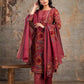 Elegant Cotton 3-Piece Embroidered  Lace work Suit Set  Traditional Wear for Women