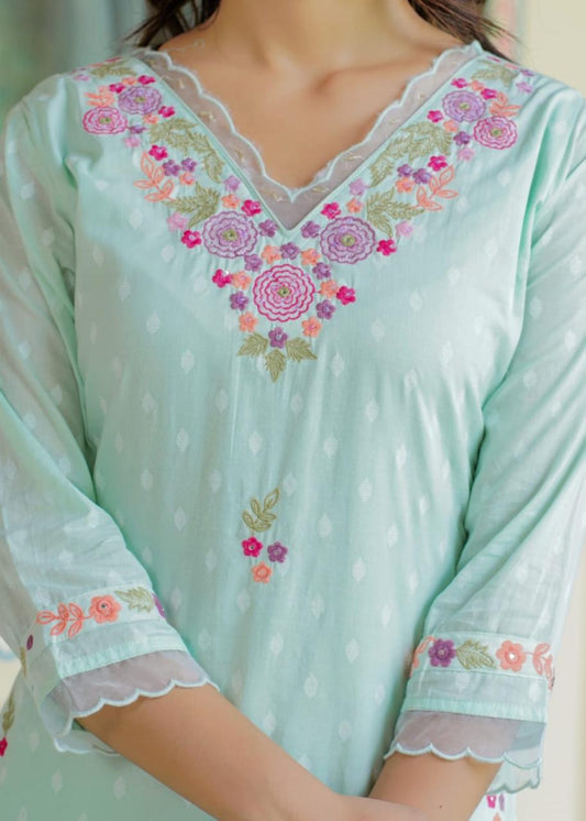 Elegant Embroidered Kurta Set with Dupatta