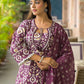 Elegant Maroon Ethnic Printed Kurta Set with Palazzo and Dupatta