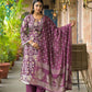 Elegant Maroon Ethnic Printed Kurta Set with Palazzo and Dupatta