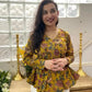 Floral Vibe Mustard Empire Top Stylish & Comfortable Daily Wear