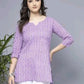 Lavender Short Kurti, Stylish Women's Pure Cotton kurti