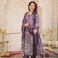 Woman Straight 3 Piece Set of Suit  with Neck & Sleeve Embroidery