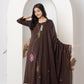 Stylish slab cotton full embroidery work Kurta set for Women with Dupatta