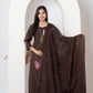 Stylish slab cotton full embroidery work Kurta set for Women with Dupatta