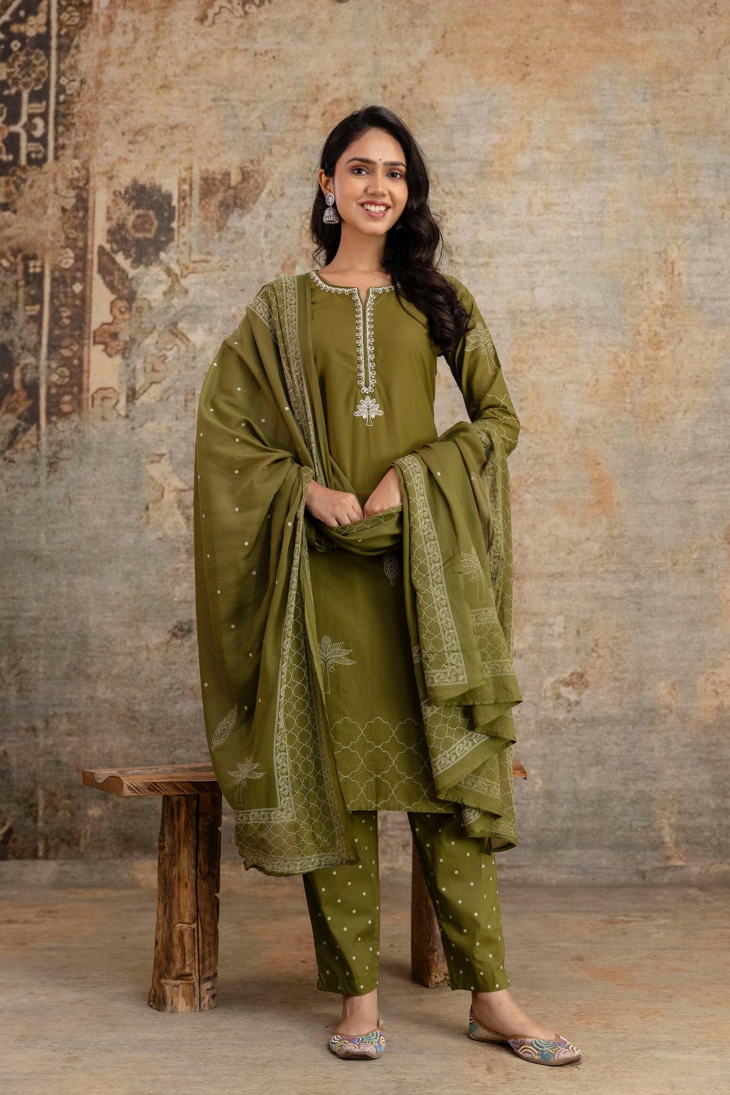 Woman Elegance meets comfort – premium embroidered  cotton suit set, perfect for every occasion