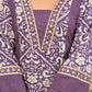 Woman Straight 3 Piece Set of Suit  with Neck & Sleeve Embroidery