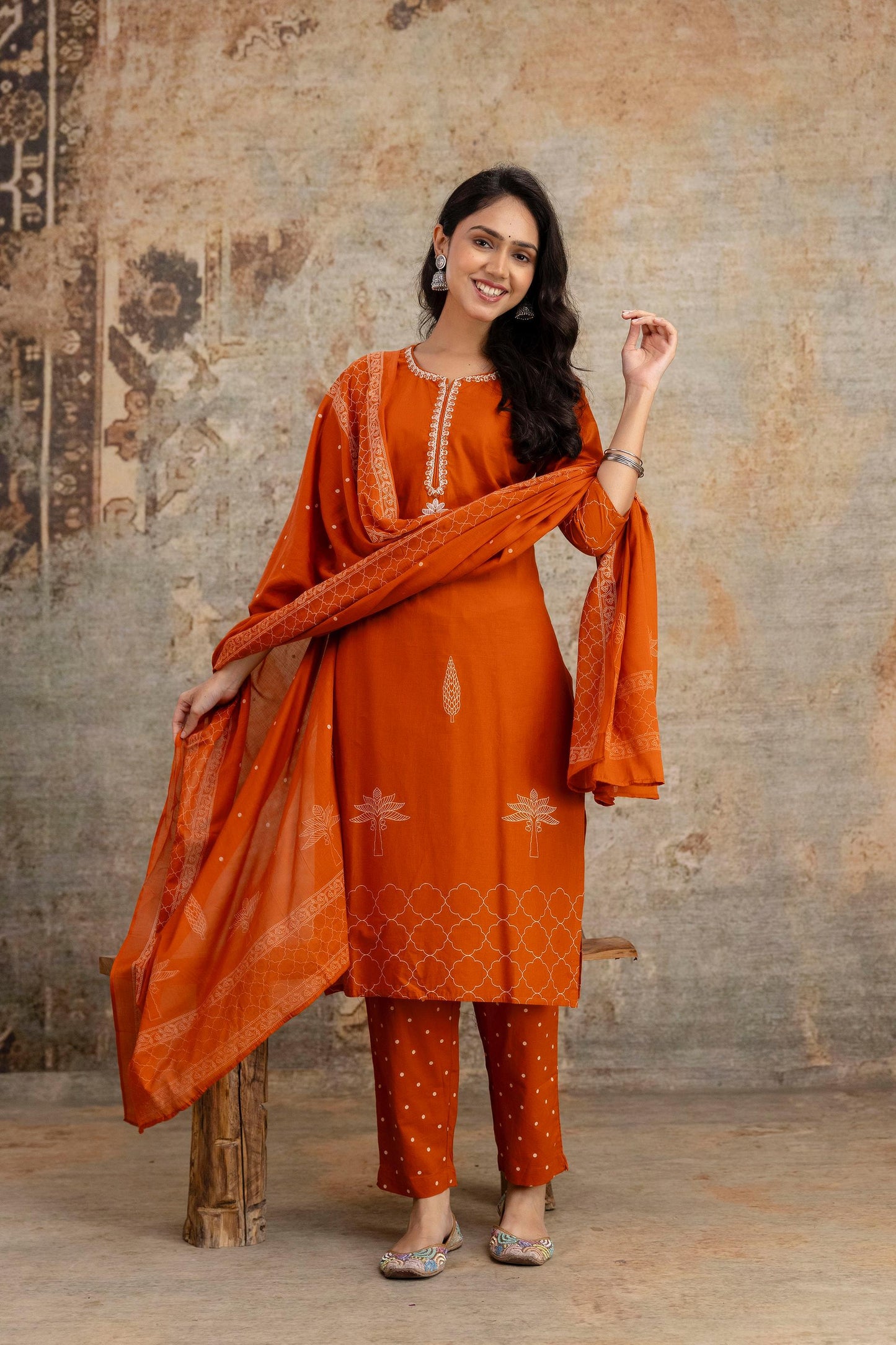 Woman Elegance meets comfort – premium embroidered  cotton suit set, perfect for every occasion