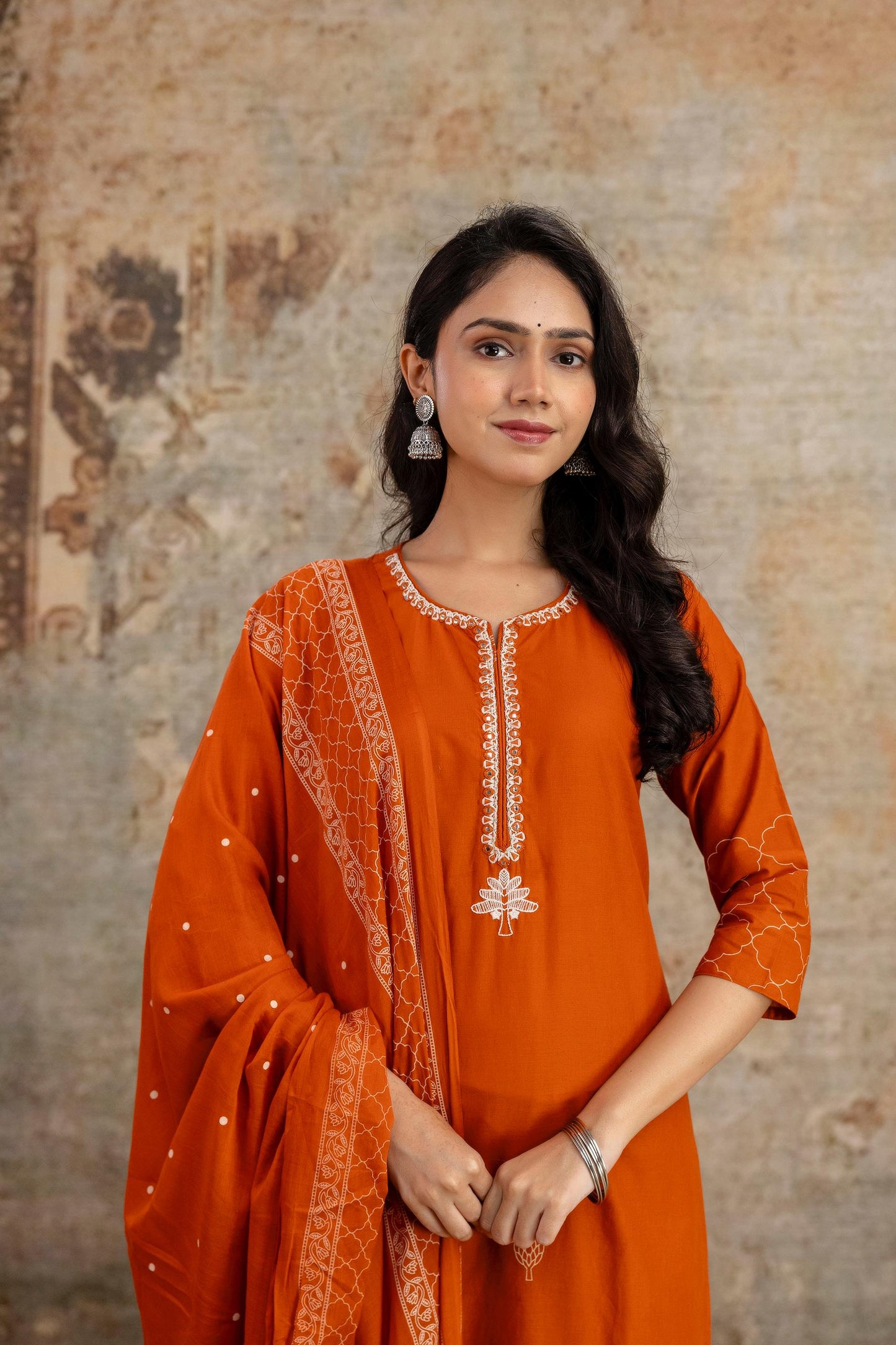 Woman Elegance meets comfort – premium embroidered  cotton suit set, perfect for every occasion