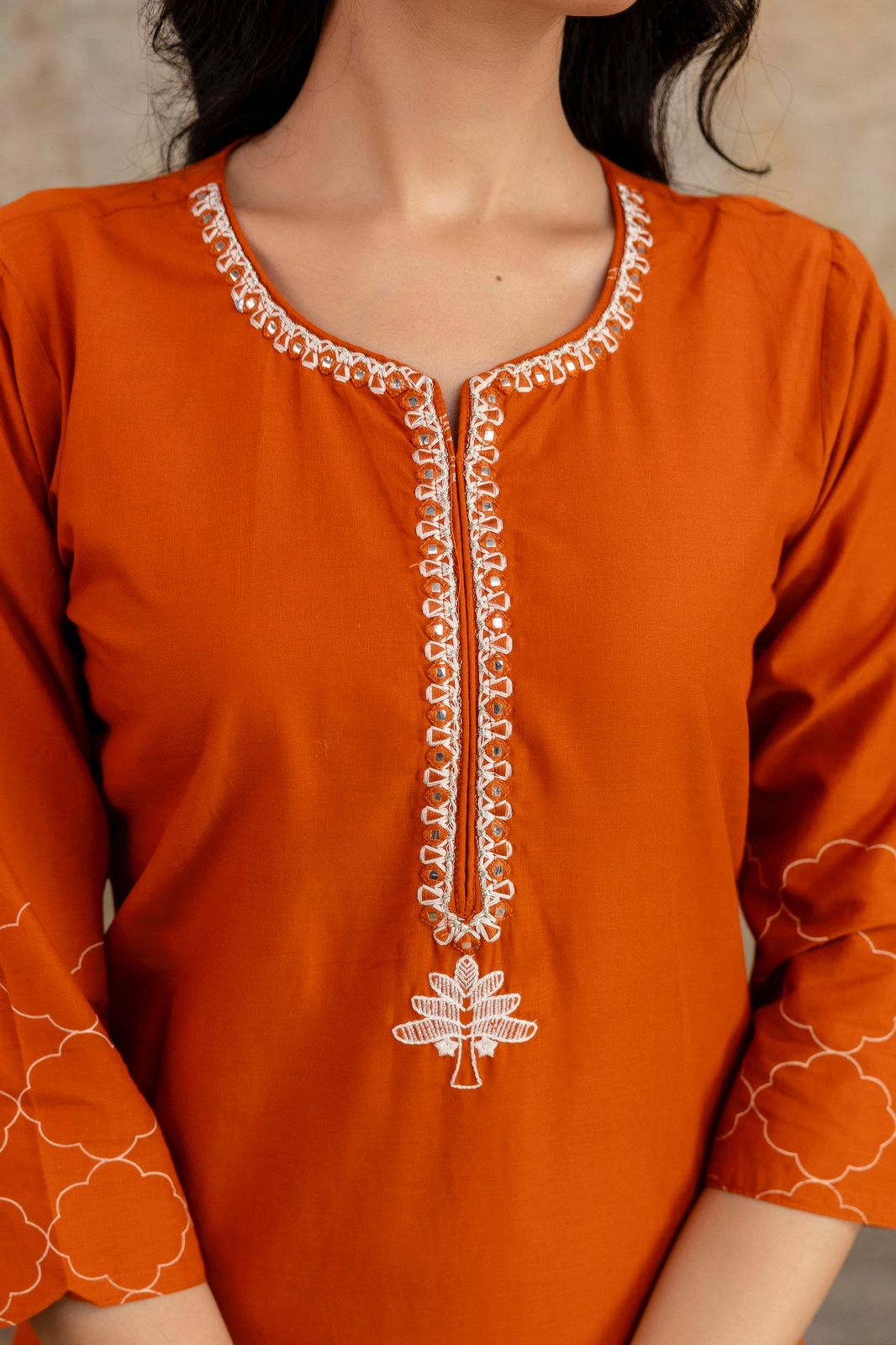 Woman Elegance meets comfort – premium embroidered  cotton suit set, perfect for every occasion