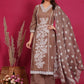 Silly Cotton 3-Piece Embroidered Suit Set with Lining  Kurta, Trouser & Dupatta  for Woman
