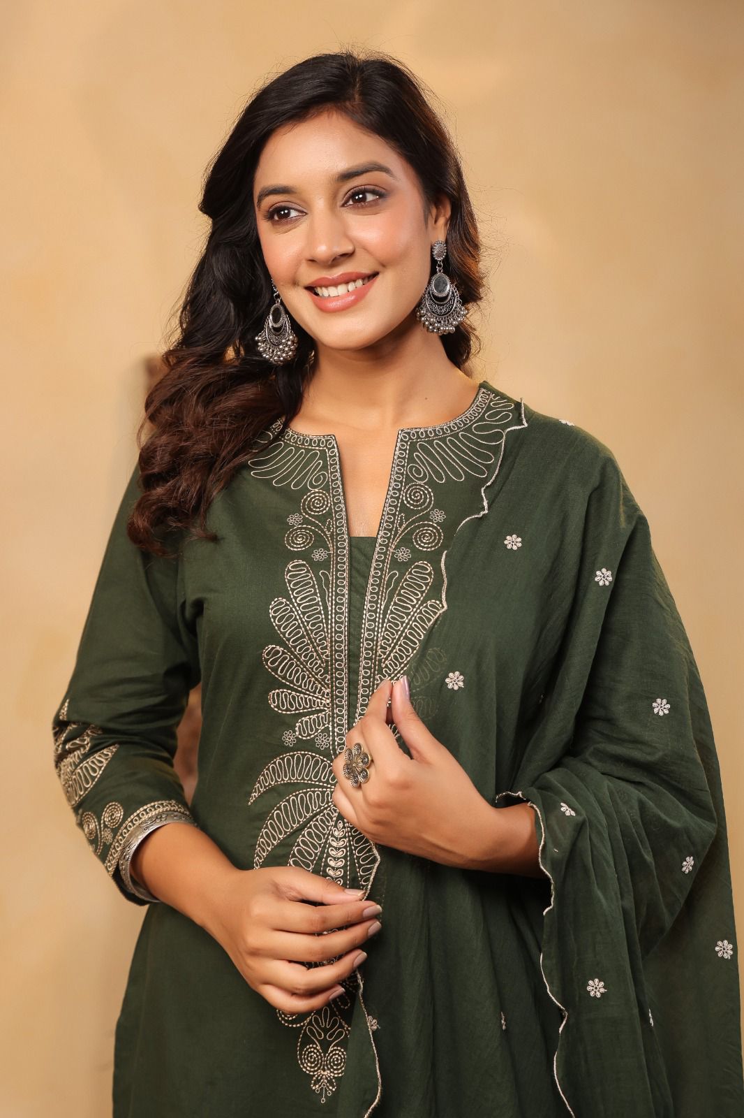Farsi Salwar 3-Piece Set  Fully Embroidered Kurta, Trouser & Dupatta