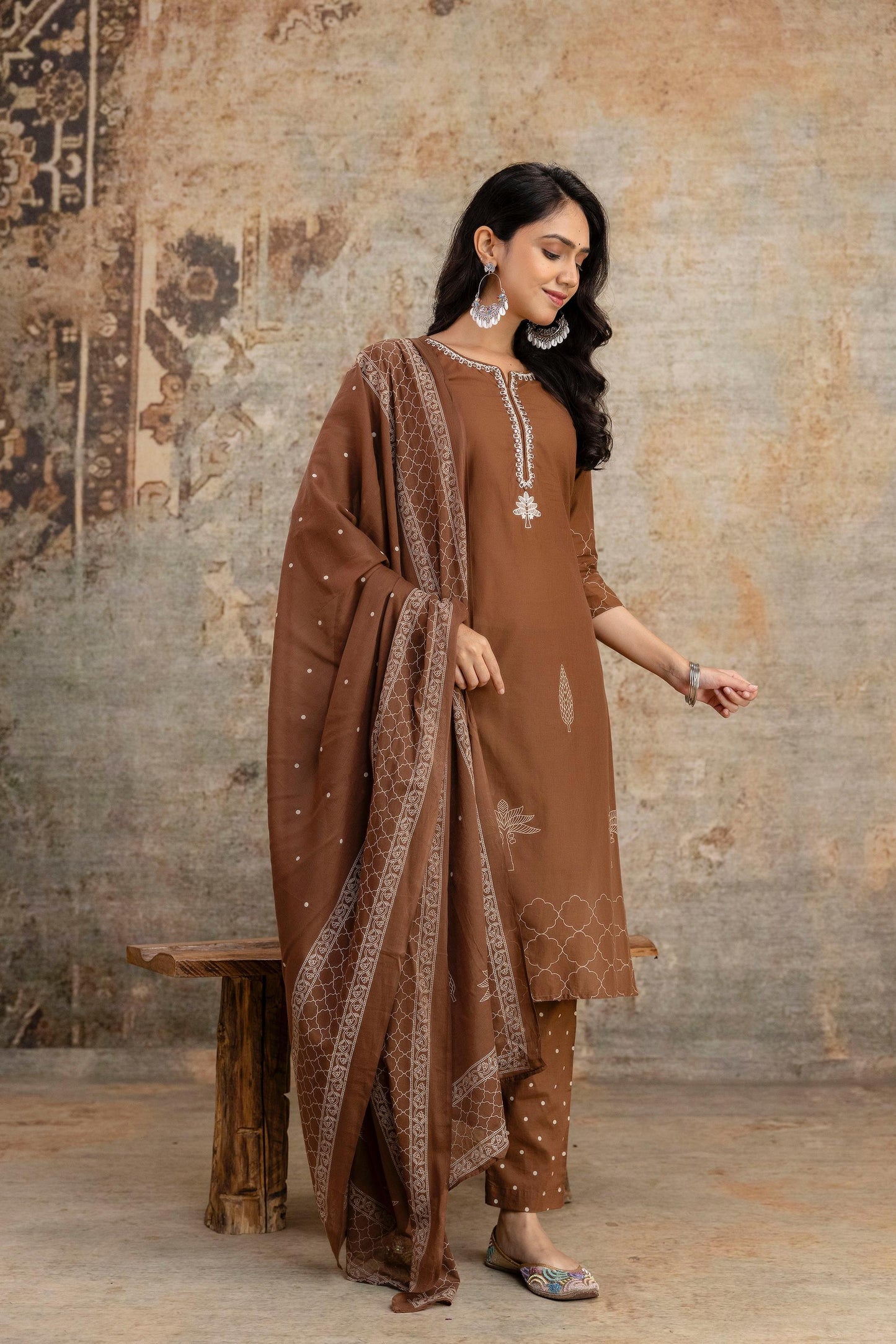 Woman Elegance meets comfort – premium embroidered  cotton suit set, perfect for every occasion
