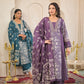 Woman Straight 3 Piece Set of Suit  with Neck & Sleeve Embroidery
