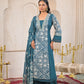 Woman Straight 3 Piece Set of Suit  with Neck & Sleeve Embroidery