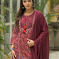 Block Print Cotton Kurta Pant Set with Dupatta