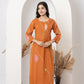 Stylish slab cotton full embroidery work Kurta set for Women with Dupatta
