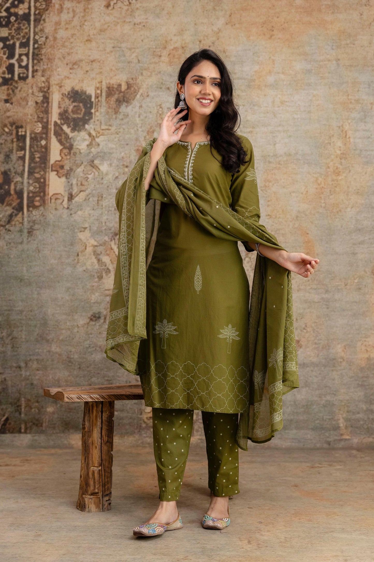 Woman Elegance meets comfort – premium embroidered  cotton suit set, perfect for every occasion