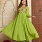 Breathable Mul Mul Cotton Suit Set – Green Embroidered Elegance