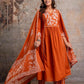 Premium Anarkali-inspired 3 pcs  Cotton 60-60 Kurta, Pant & Dupatta Set with Intricate Neck Embroidery