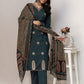 Elegant Cotton Embroidered work  3-Piece Suit Set with Pocket (Size 38–46)