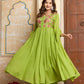 Breathable Mul Mul Cotton Suit Set – Green Embroidered Elegance